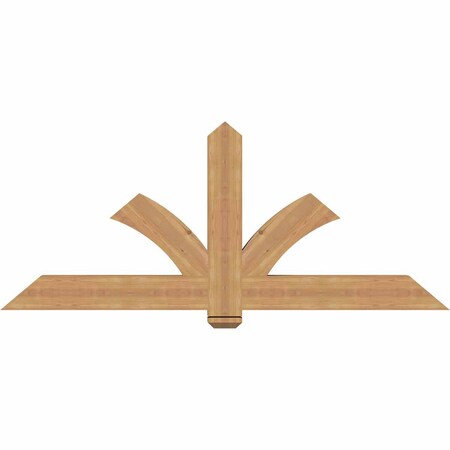 Ekena Millwork Redmond Smooth Timber Gable Bracket, Western Red Cedar, 72"W x 30"H x 3 1/2"D x 5 1/2"F, 10/12 Pitch GBW072X30X0406RED00SWR